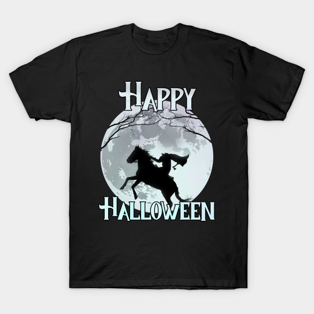 Happy Halloween - The Headless Horseman T-Shirt by Moon Lit Fox